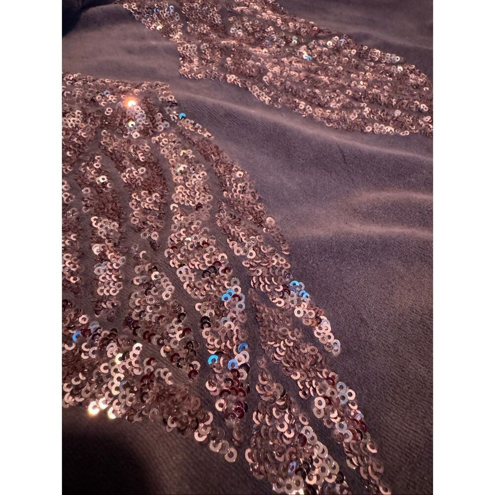 Victoria’s Secret Women’s Y2K Sequin Angel Wings Zip Up Hoodie Gray Velour Xl - Picture 3 of 6